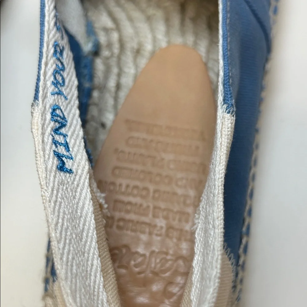 Castañer Blue Canvas Espadrille Slip-Ons